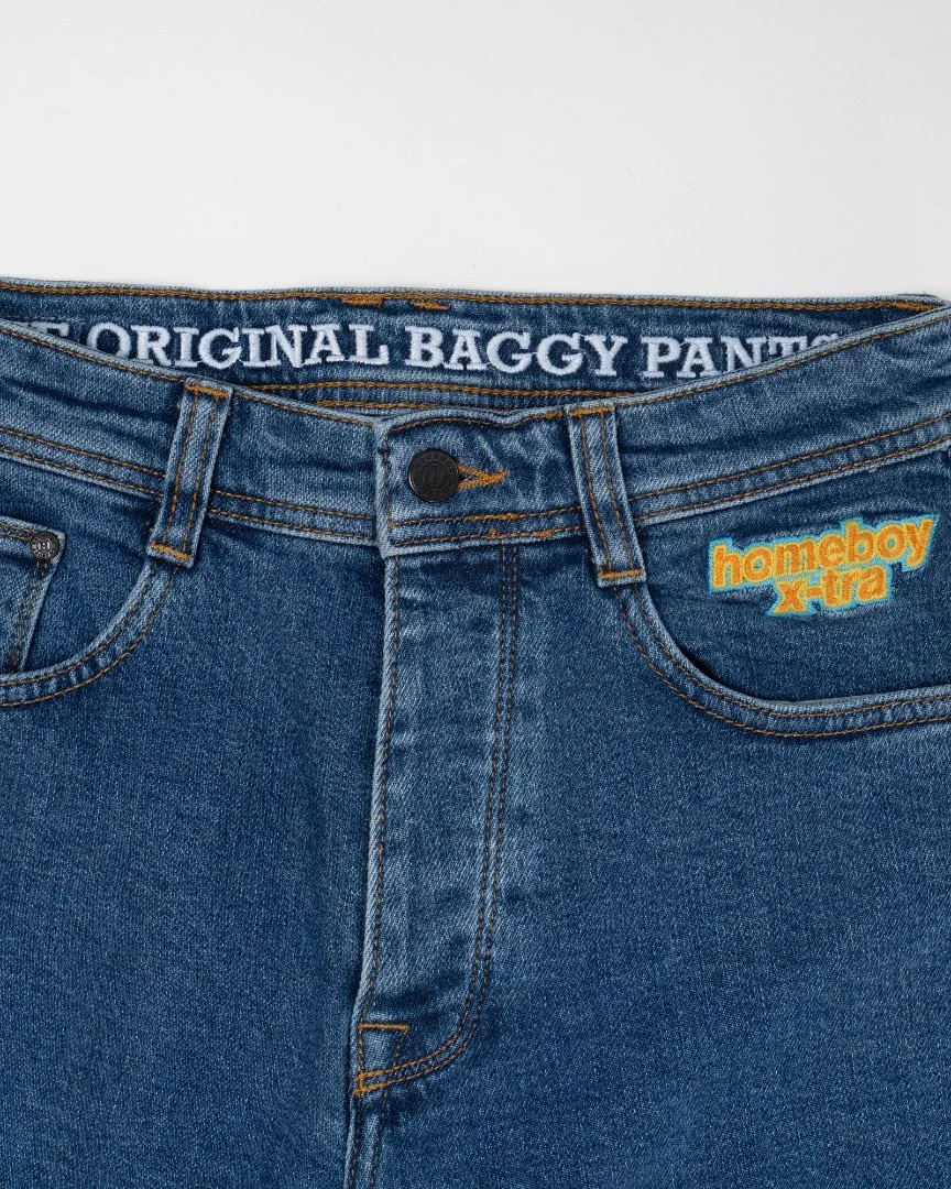 Джинсы широкие HomeBoy x-tra MONSTER Denim Washed Blue - миниатюра 4