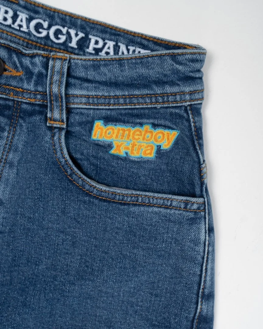 Джинсы широкие HomeBoy x-tra MONSTER Denim Washed Blue - миниатюра 5