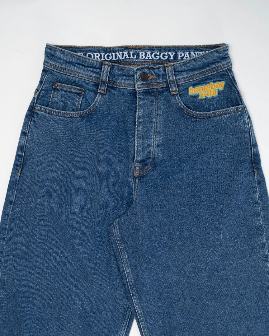 Джинсы широкие HomeBoy x-tra MONSTER Denim Washed Blue - миниатюра 6