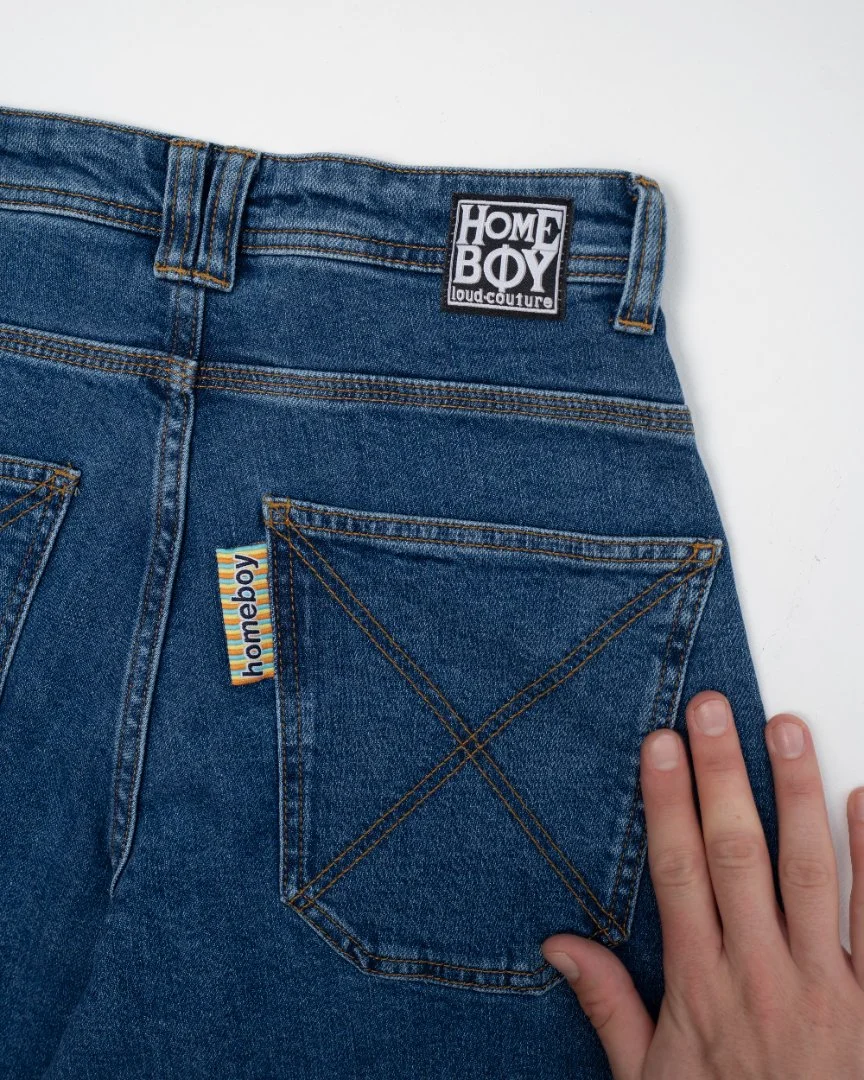 Джинсы широкие HomeBoy x-tra MONSTER Denim Washed Blue - миниатюра 7