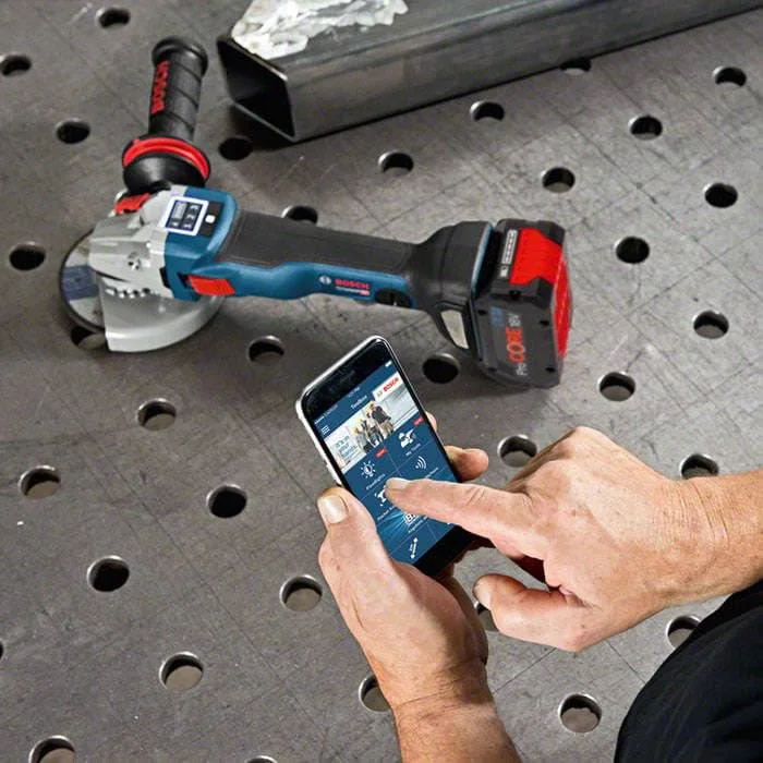 Аккумуляторная угловая шлифмашина BOSCH GWS 18V-10SC - миниатюра 6