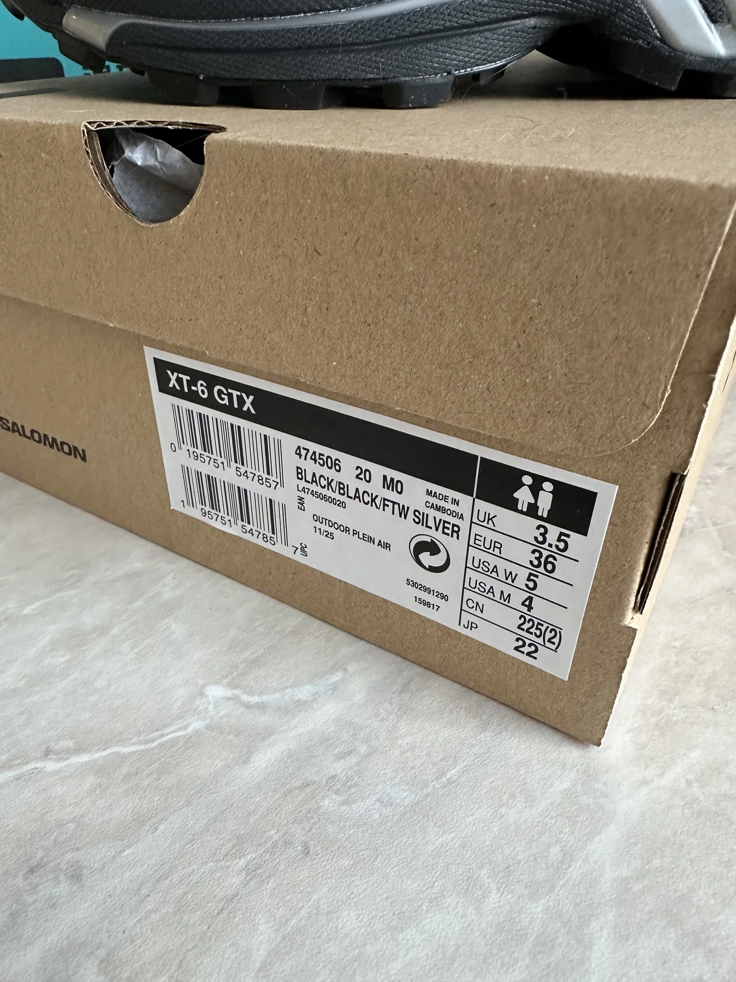 Кроссовки salomon XT-6 gore tex 36 размер оригинал - миниатюра 5
