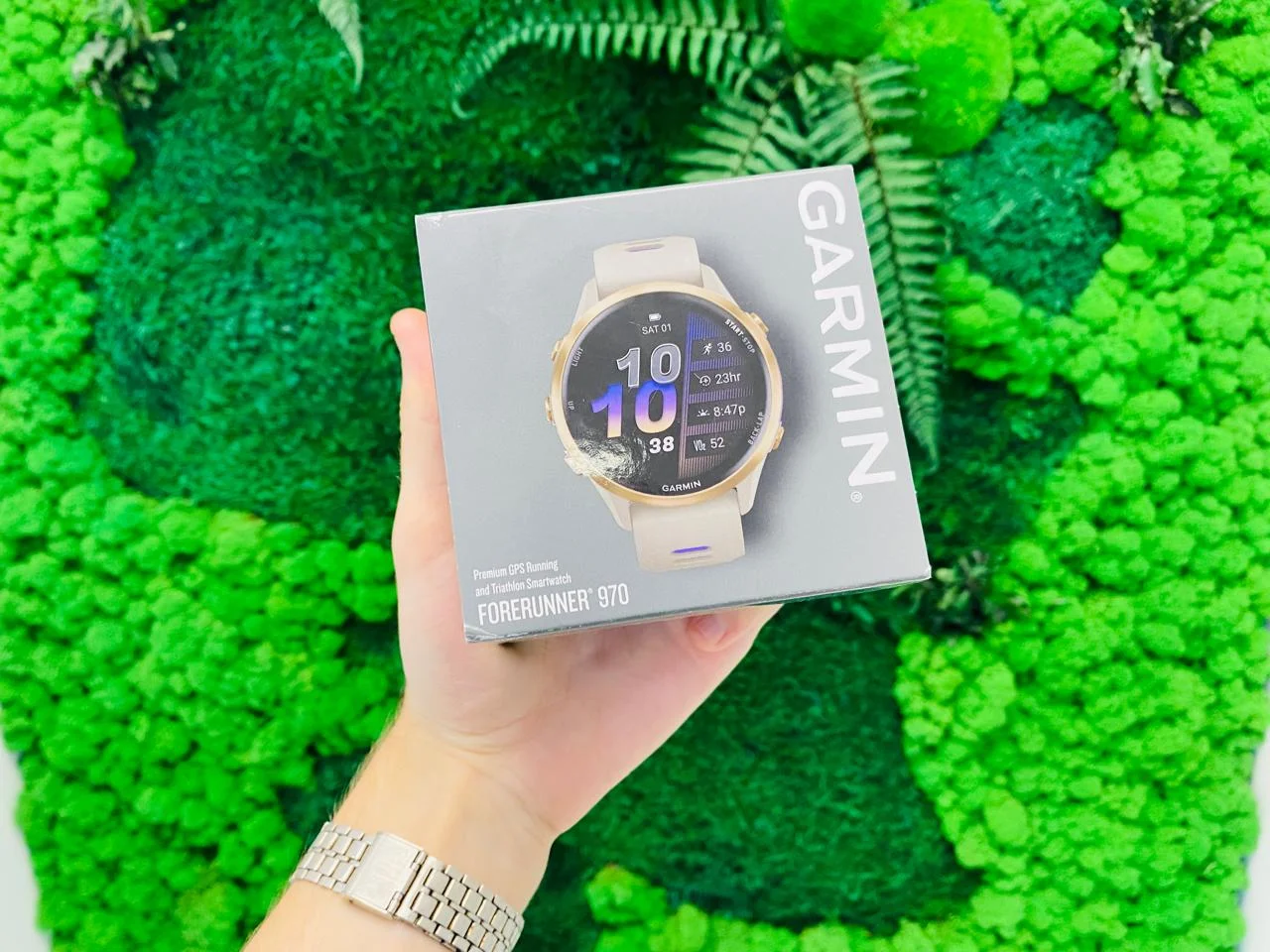Garmin Forerunner 970 Carbon Gray DLC Titanium/Black/Black/Whitestone Супер предложение, Новый, Магазин, Гарантия - изображение 1