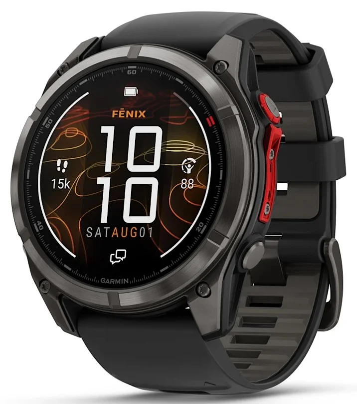 Garmin Fenix 8 Pro 51mm MicroLED Sapphire Carbon Grey DLC Titanium/Black Pebble Grey Silicone Band Супер предложение, Новый, Магазин, Гарантия - изображение 1