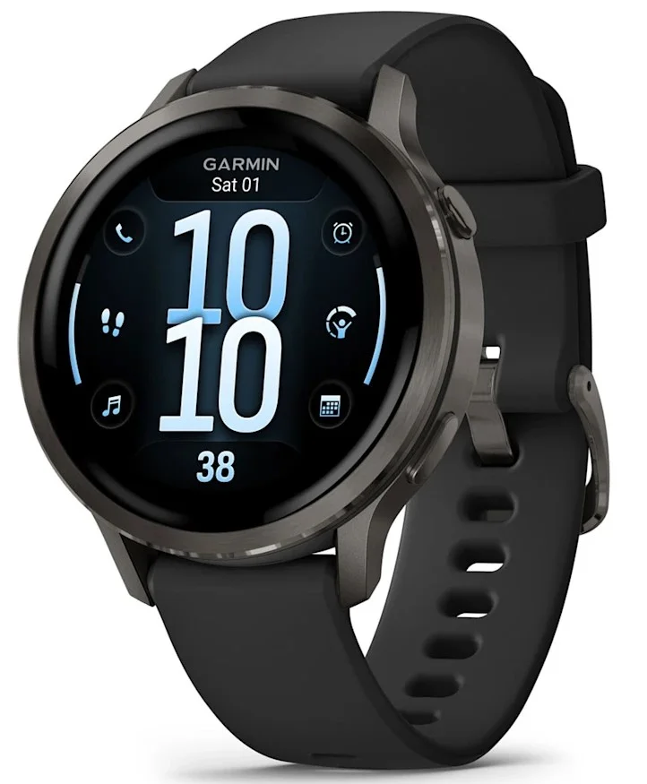 Garmin Venu 4 - 41 mm Slate with Black Silicone Band (010-03013-02), Умные часы, Новый, Магазин, Гарантия - изображение 1