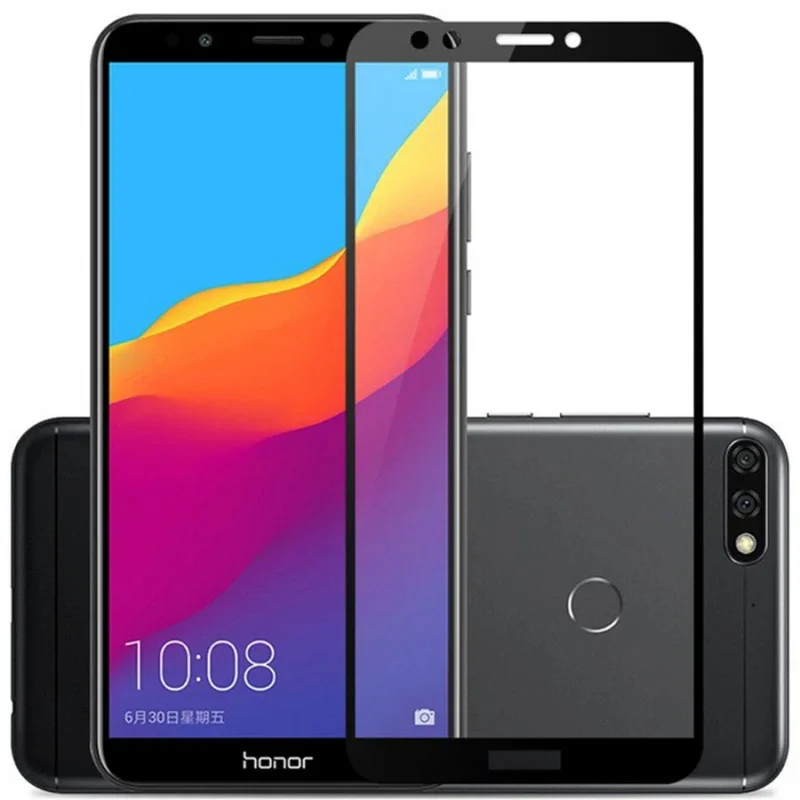 Защитное стекло 3D для Honor 7A 2018 Черное - изображение 1