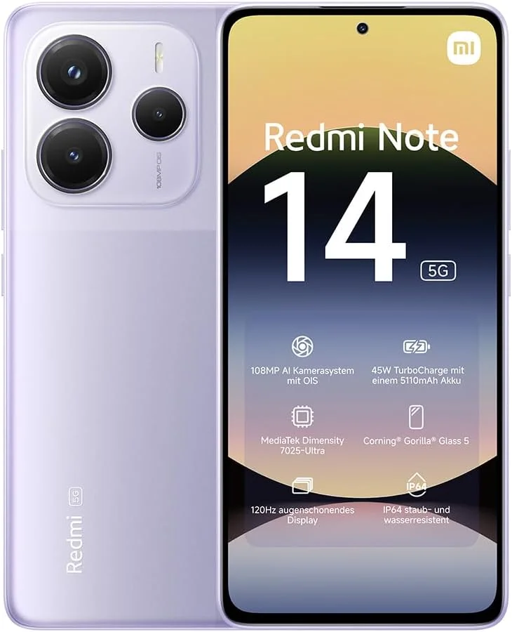 Xiaomi Redmi Note 14 5G 8/128GB Purple Лидер продаж, Новый, Магазин, Гарантия - изображение 1