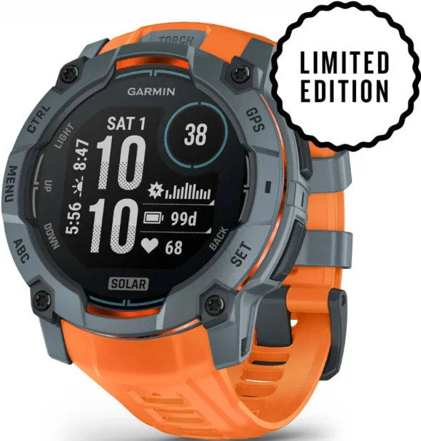 Garmin Instinct 3 50mm Solar Grey Orange Лидер продаж, Новый, Магазин, Гарантия