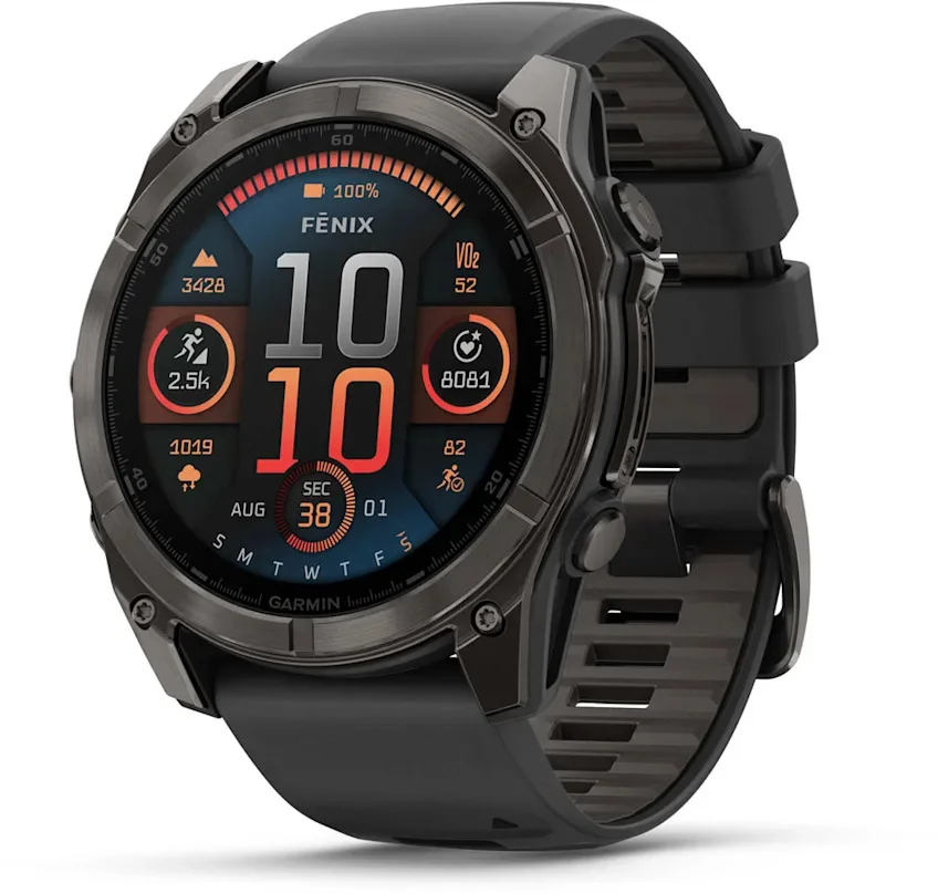 Garmin Fenix 8 AMOLED Sapphire 51mm Dark Gray/Black Silicone Band Эксклюзивная цена, Новый, Магазин, Гарантия - изображение 1