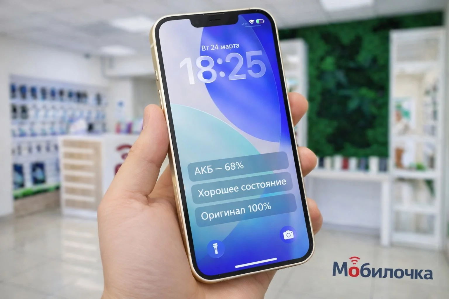 Apple iPhone 13 128GB Starlight Идеальное Б/У - изображение 1