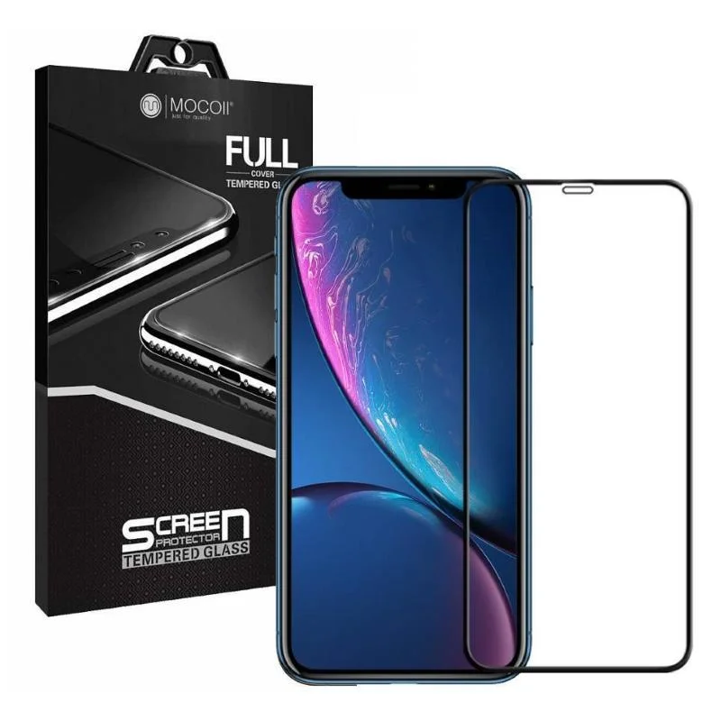 Защитное стекло Приватное 3D MOCOll Black Diamond для iPhone XR/11 Черное - изображение 1
