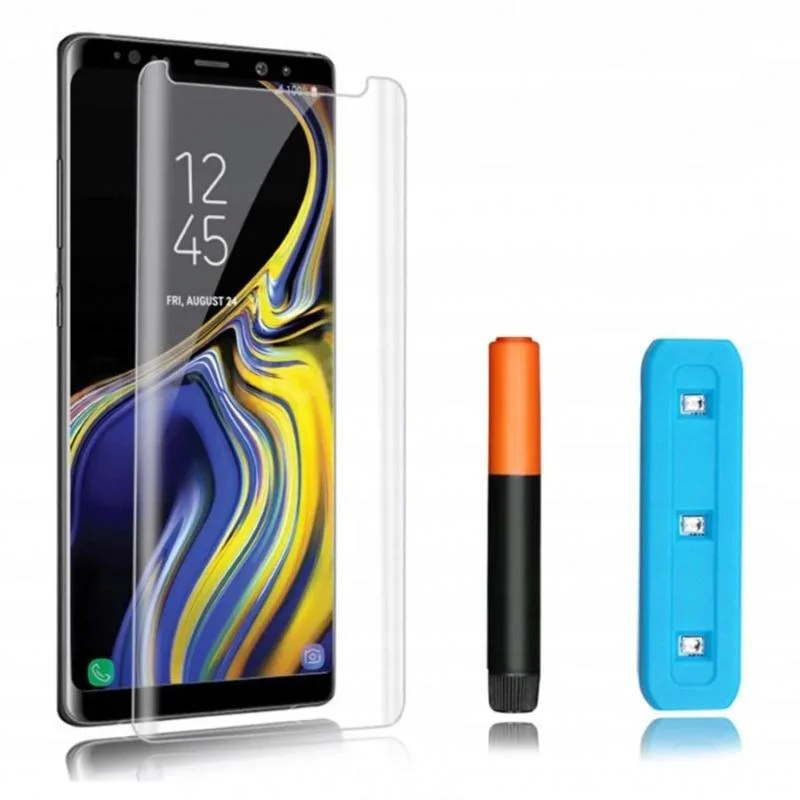 Защитное стекло 3D для Samsung Galaxy Note 9 c Ультрафиолетовой просушкой - изображение 1