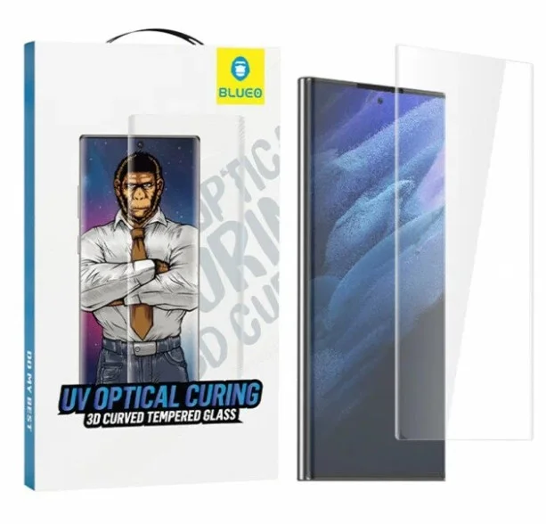 Стекло Samsung Galaxy S22/S23 BlueO 3.D Curved Full cover ++ UV лампа - изображение 1