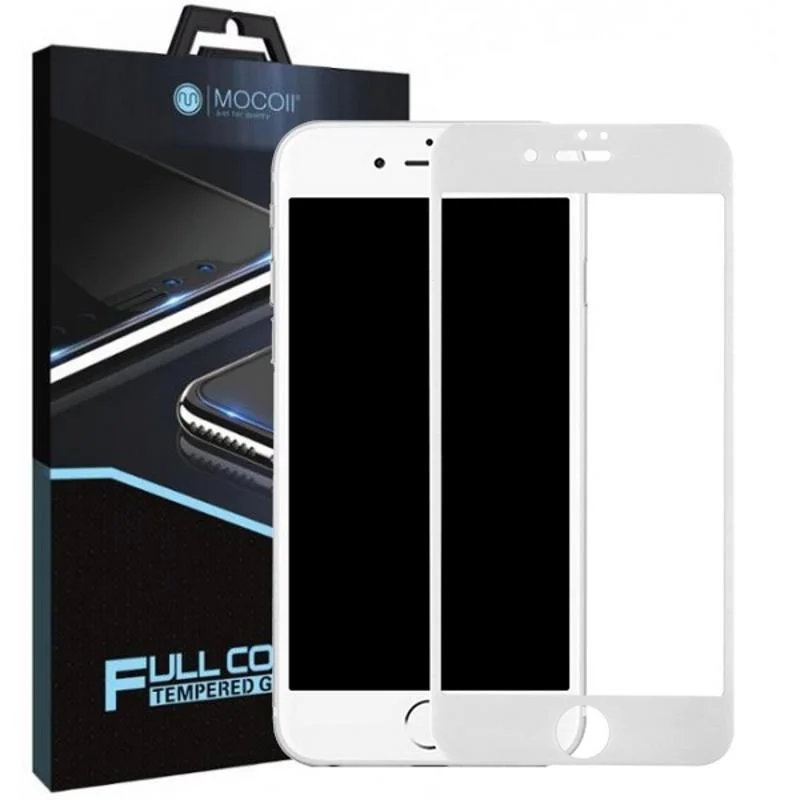 Защитное стекло Приватное 3D MOCOll Black Diamond для iPhone 7/8 Белое - изображение 1