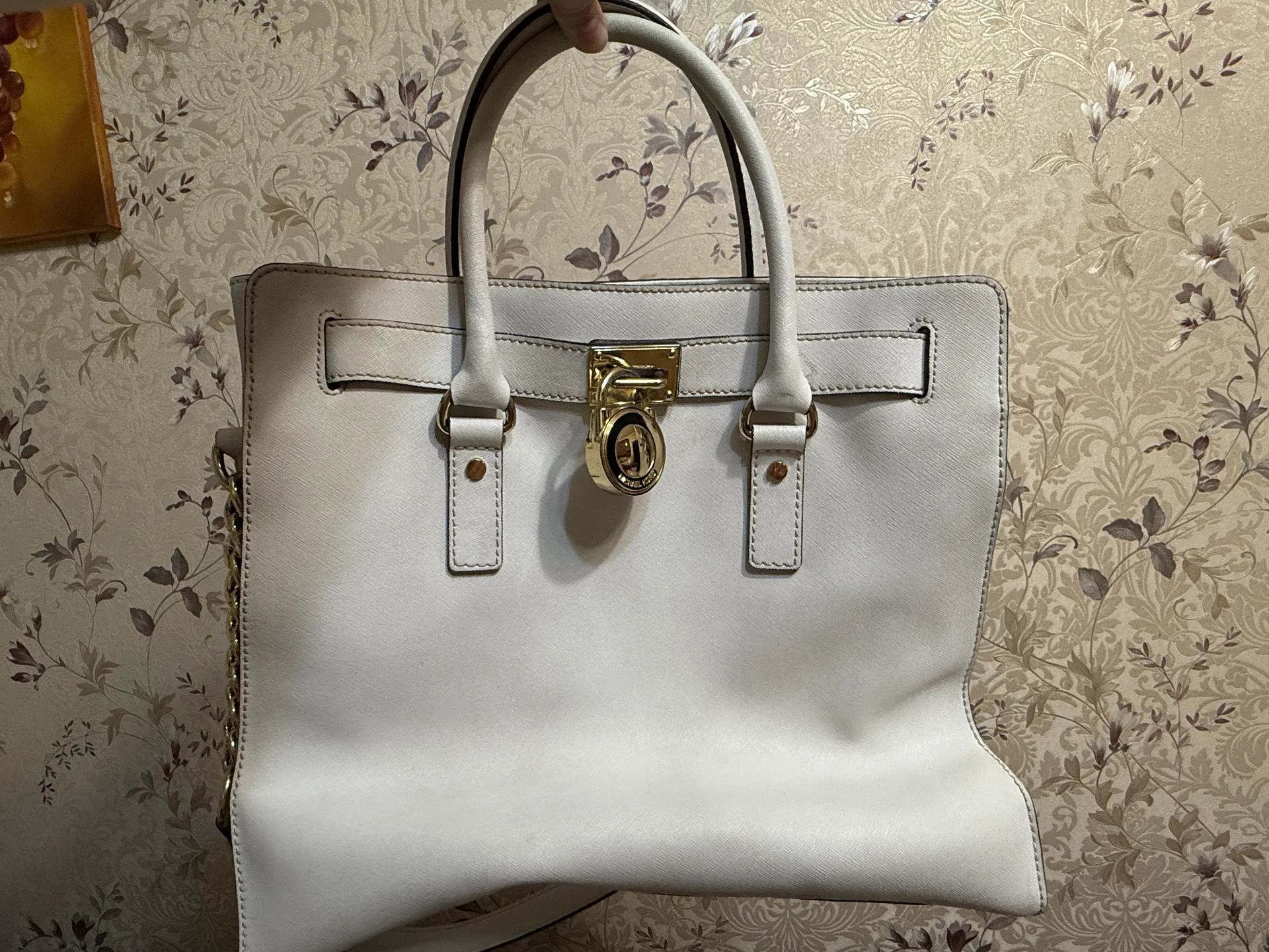 michael kors Hamilton сумка белая кожаная винтаж - изображение 1