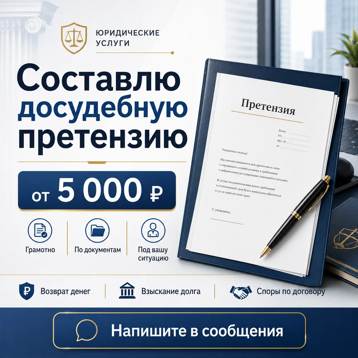 Составлю досудебную претензию - изображение 1