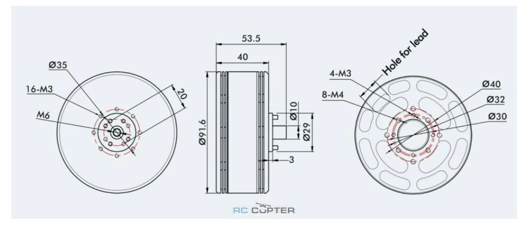 Мотор T-Motor P80 III 120kV 3600W - миниатюра 4