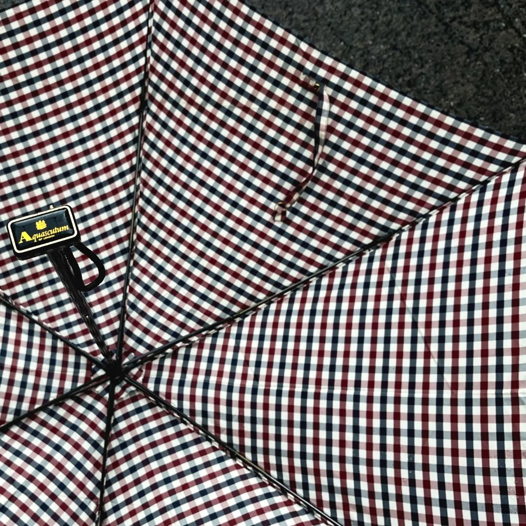 Зонт Aquascutum зонтик складной классика унисекс - миниатюра 4