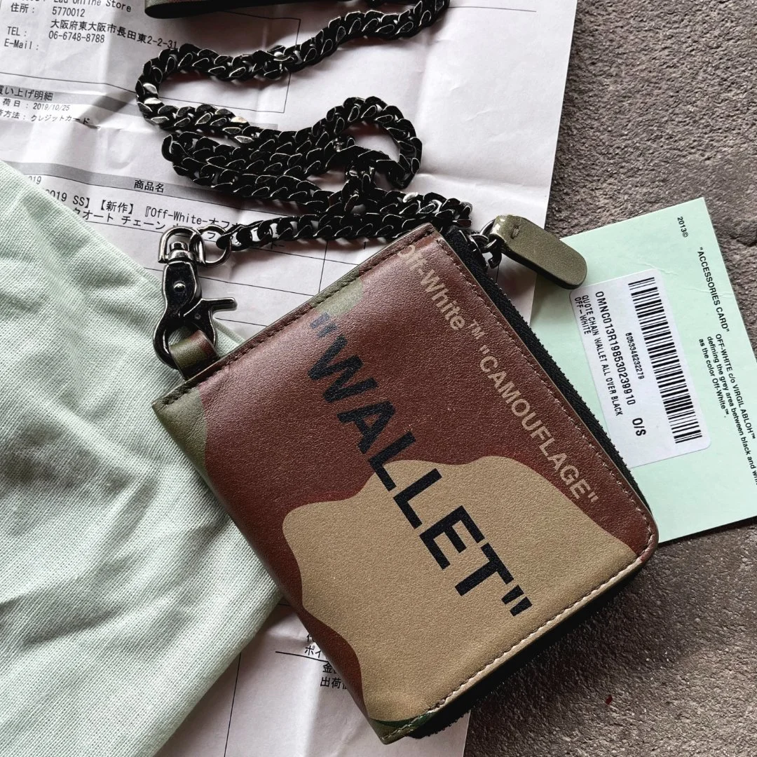 Off White кошелек картхолдер офф вайт кожа - миниатюра 3