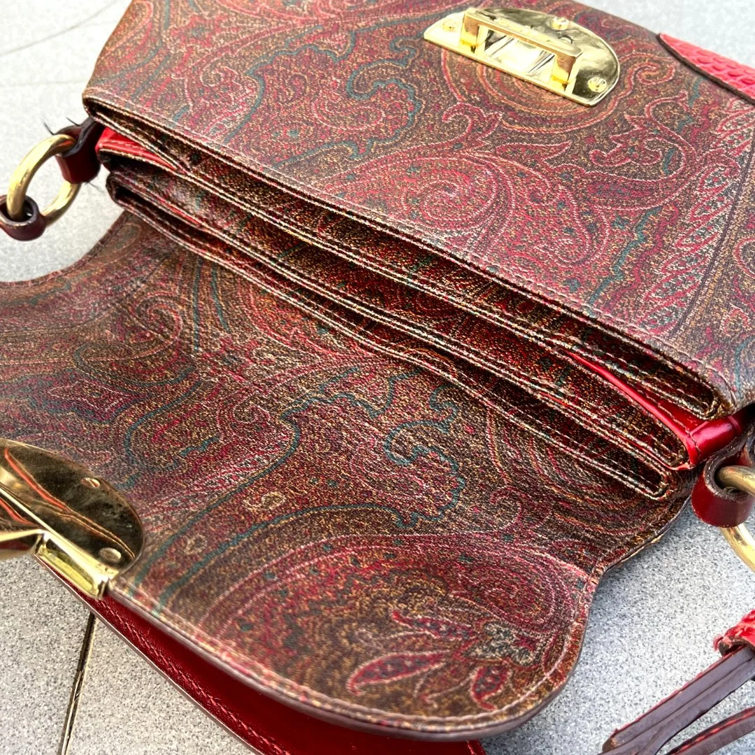 Etro сумка женская etro этро етро сумка багет - миниатюра 4