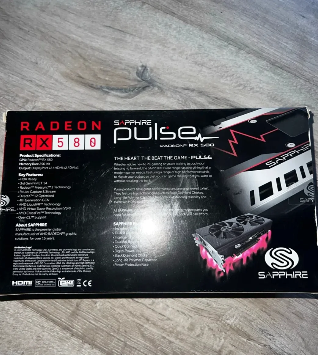 11265-67-20G Видеокарта Sapphire PULSE RADEON RX 580 8G GDDR5 DUAL HDMI - миниатюра 2