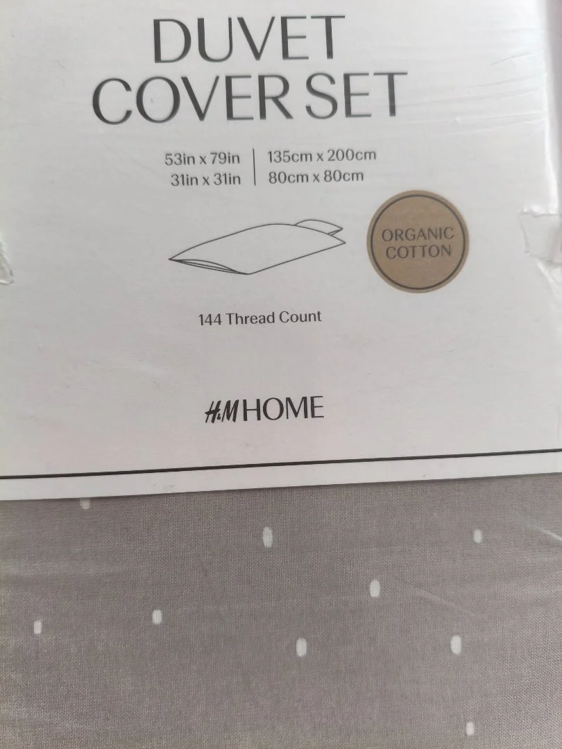 Комплект H&M наволочка с ушками и мордашкой полярного медведя - изображение 1