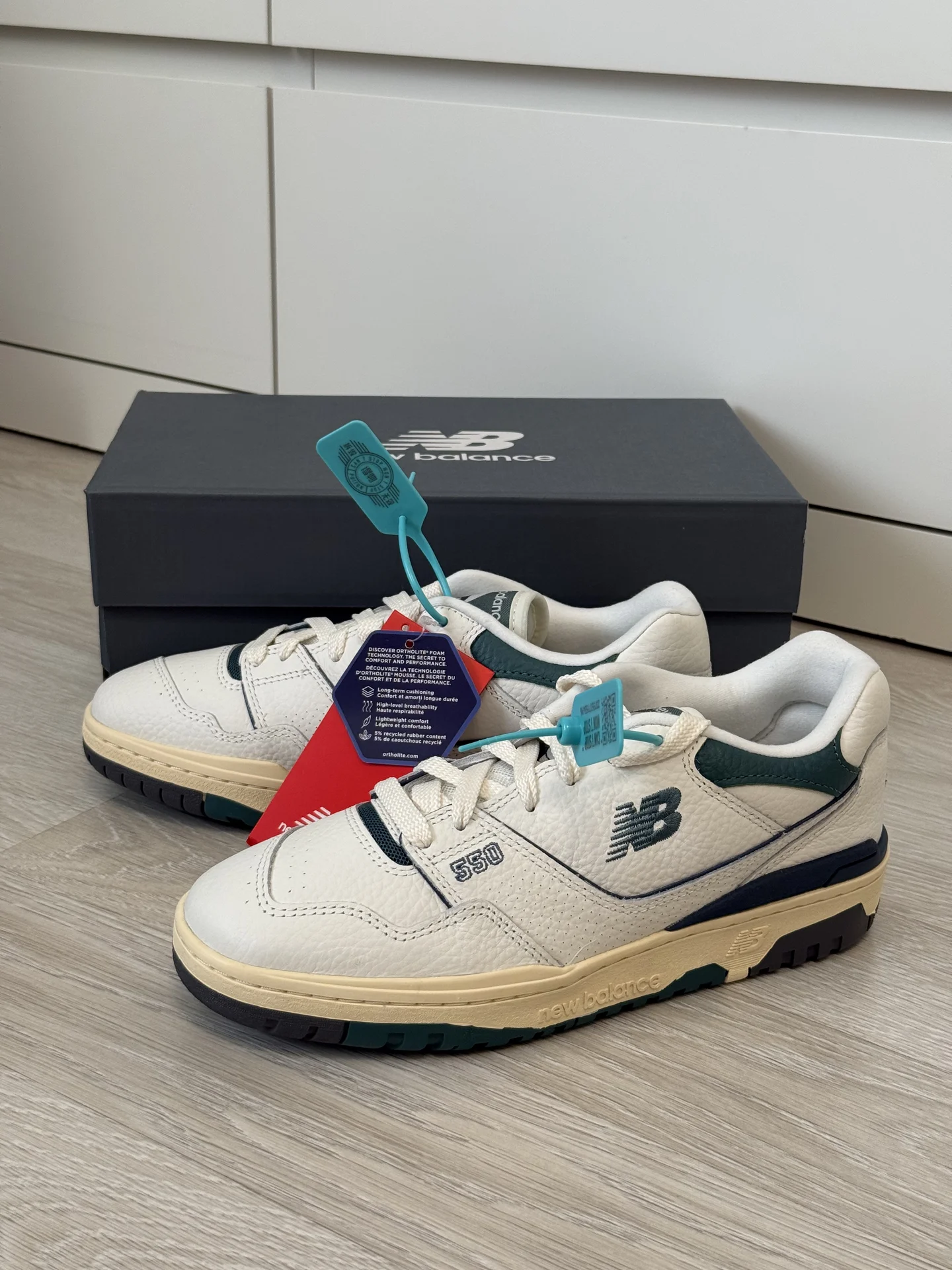 Кроссовки New Balance 550 green оригинал - изображение 1