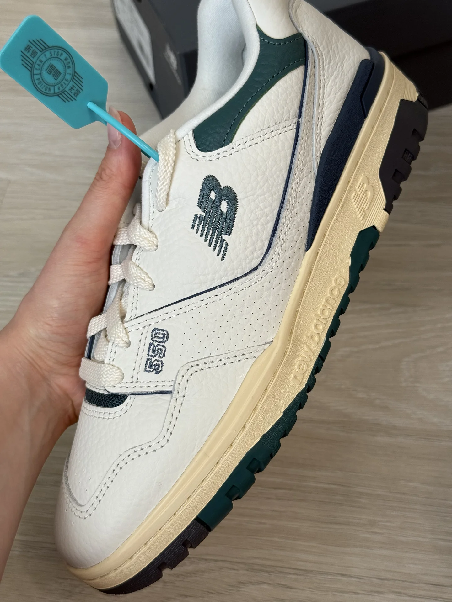 Кроссовки New Balance 550 green оригинал - миниатюра 5