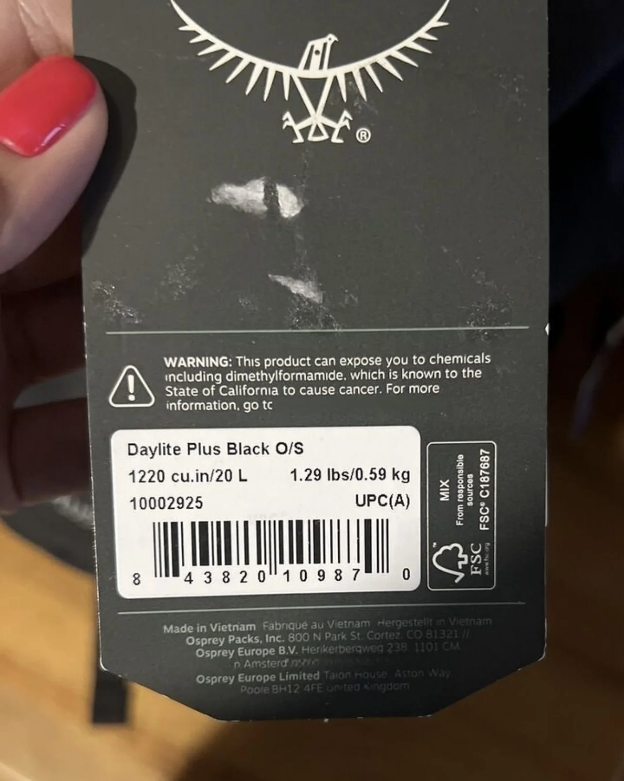 Osprey Daylite Plus 1220 рюкзак - миниатюра 7