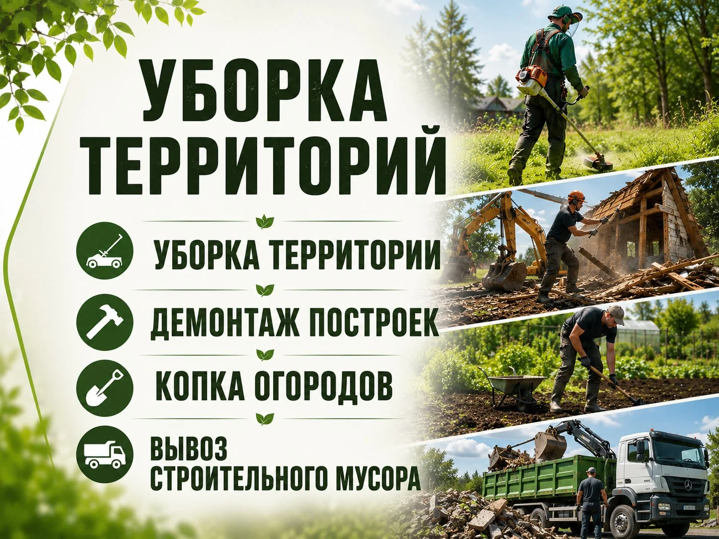 Уборка территории/Скос травы/спил деревьев - миниатюра 2
