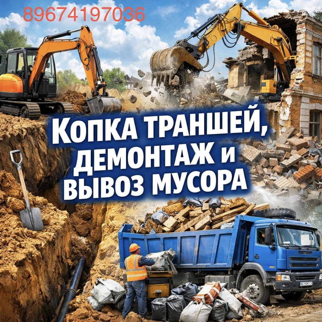 копка траншей-демонтажные работы - изображение 1