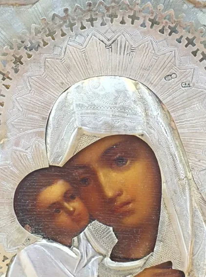 Икона в серебряном окладе - миниатюра 3