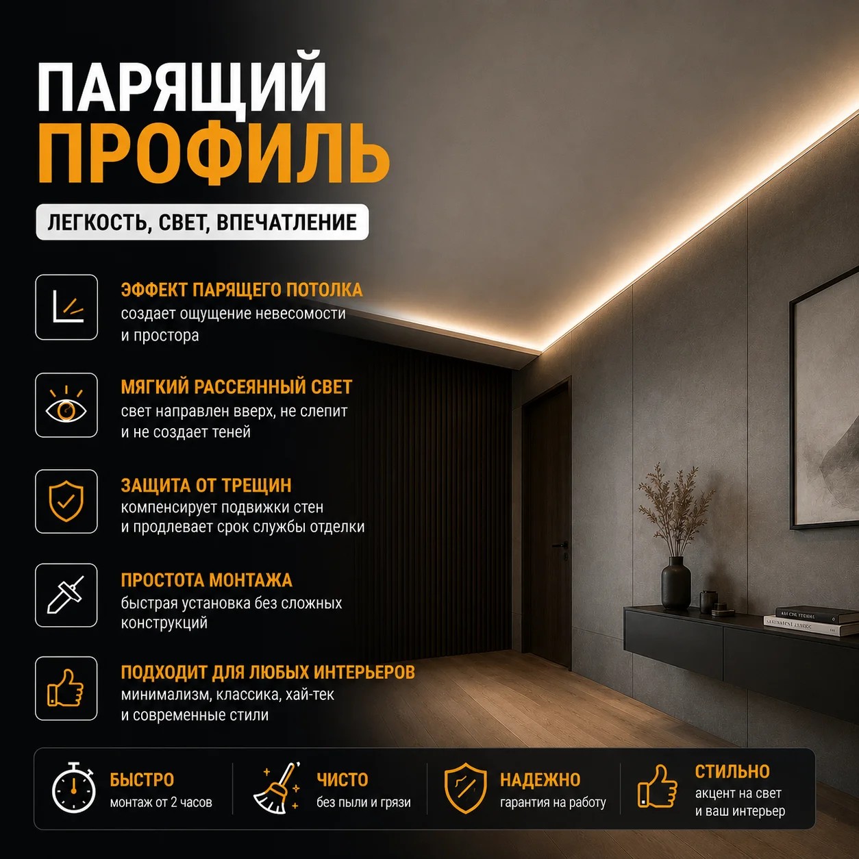 Натяжные потолки без посредника - миниатюра 3