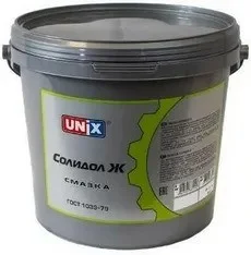 Смазка Солидол жировой unix 9,5 кг ведро опт - изображение 1