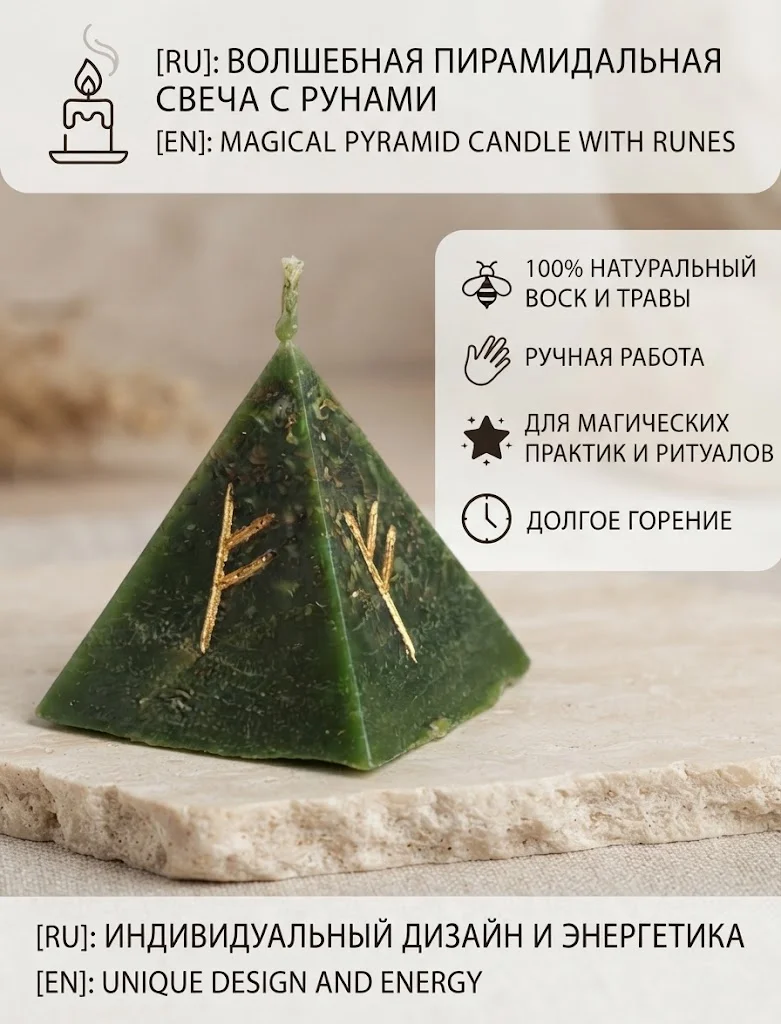 Рунические программные свечи заговорённые - миниатюра 2