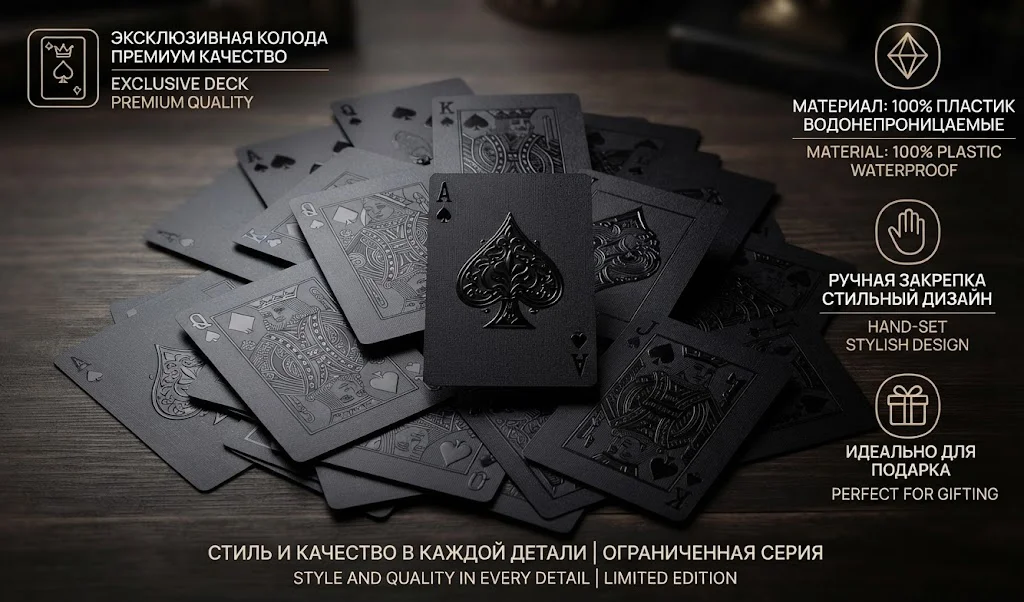 Гадальные карты черные матовые - миниатюра 3