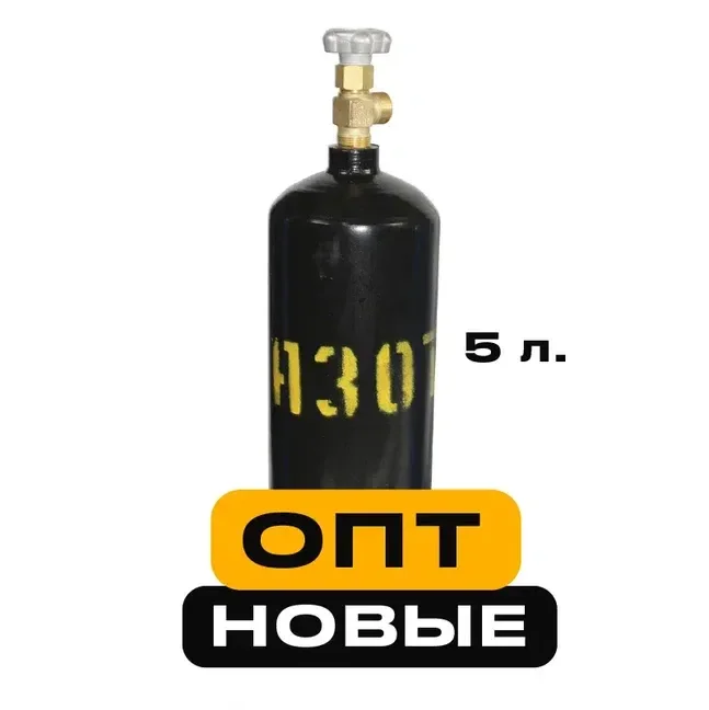 Баллон азотный 5 литров НОВЫЙ - изображение 1