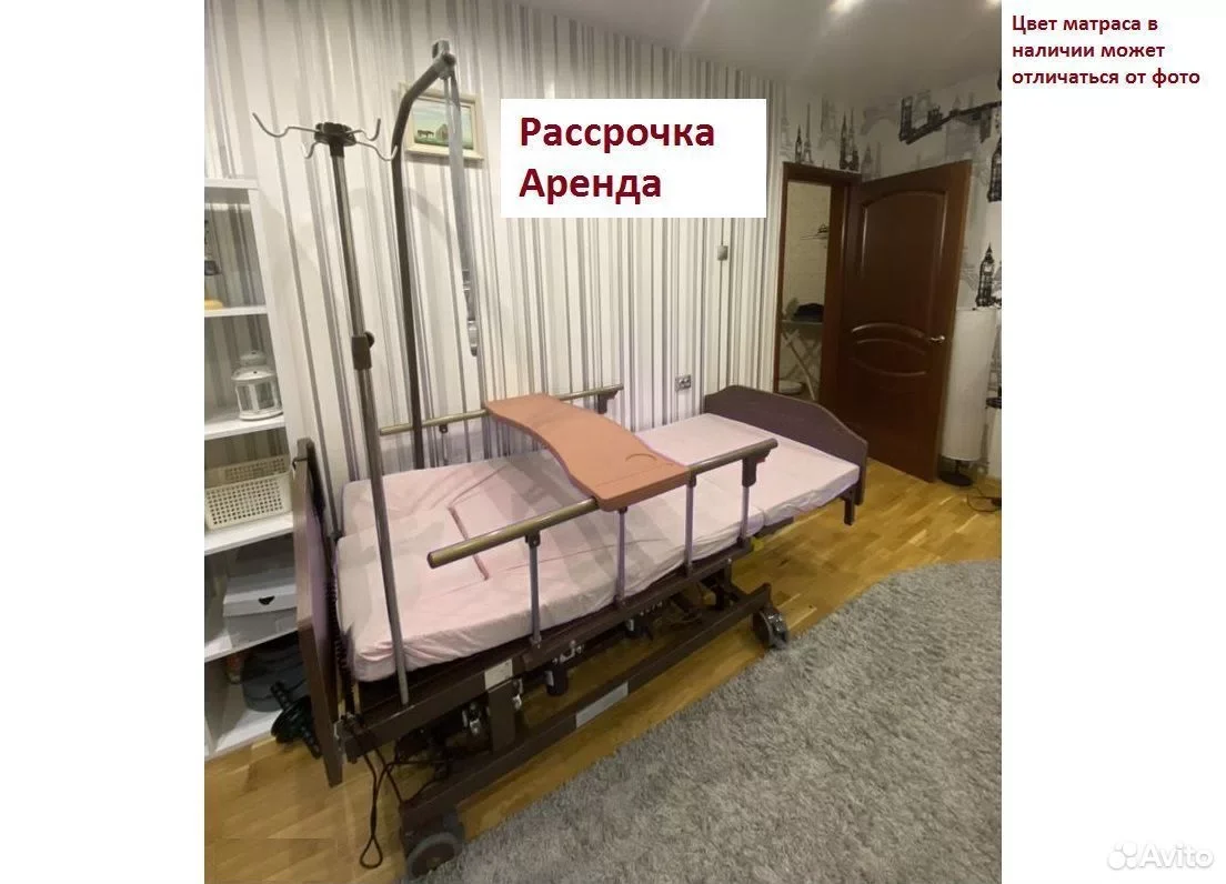 Медицинская кровать для лежачих больных c матрасом - миниатюра 2