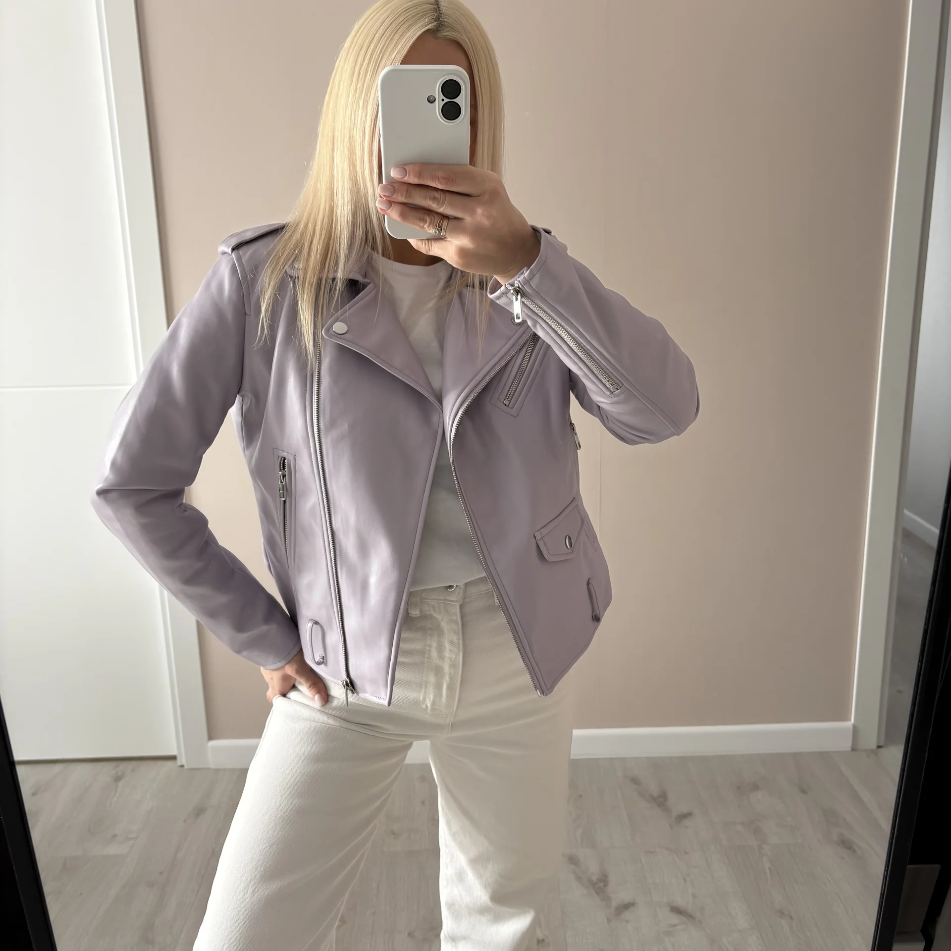 Куртка Zara размер М лавандового цвета - изображение 1