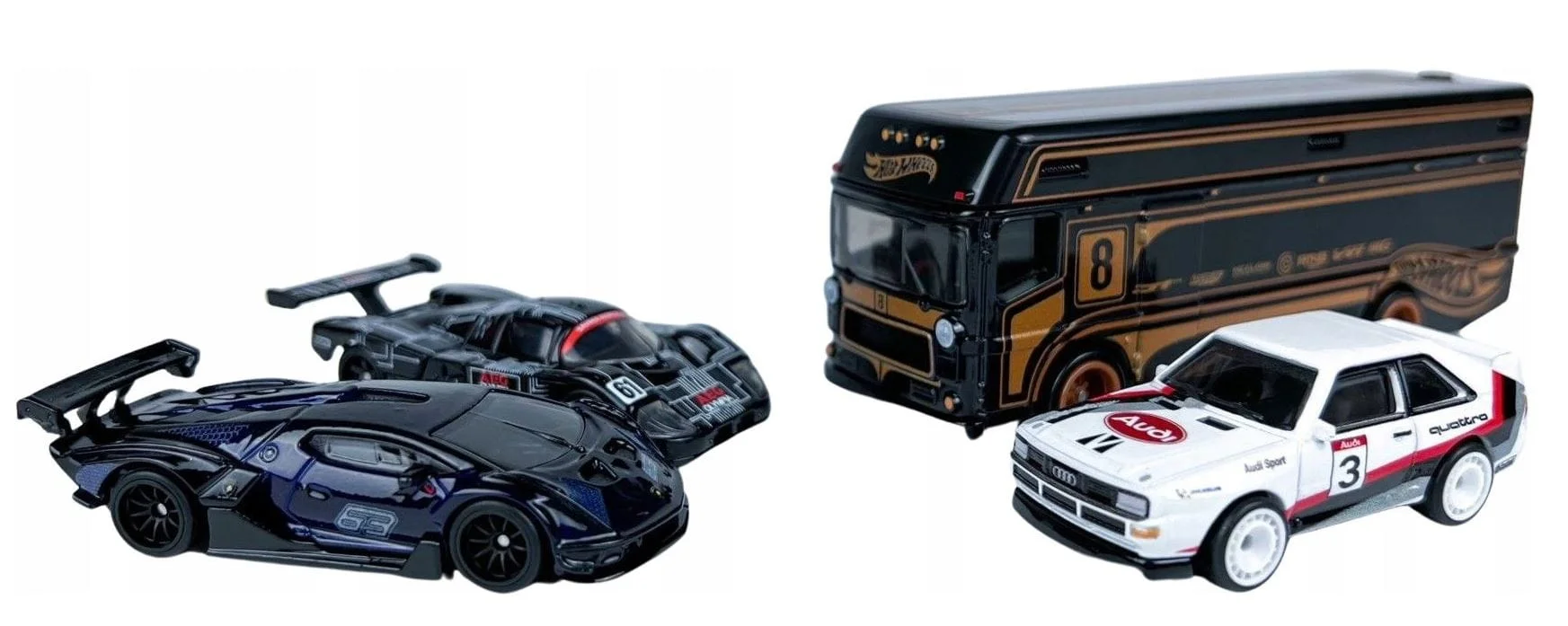 Hot Wheels Track Day Premium Diorama Audi Mercedes  Lamborghin - миниатюра 2