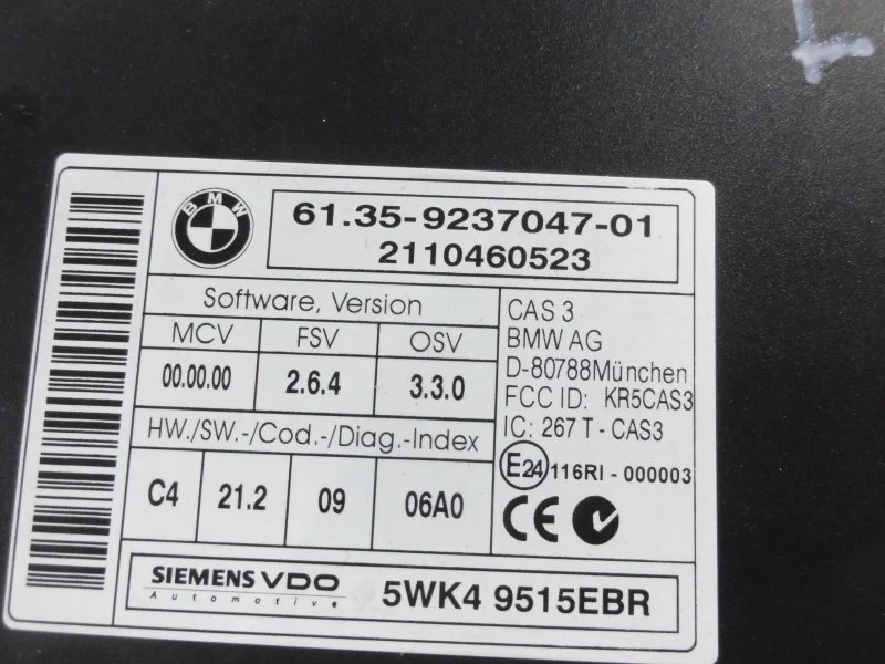 Блок электронный CAS BMW 1 E87 N45B16A 2011 - миниатюра 4