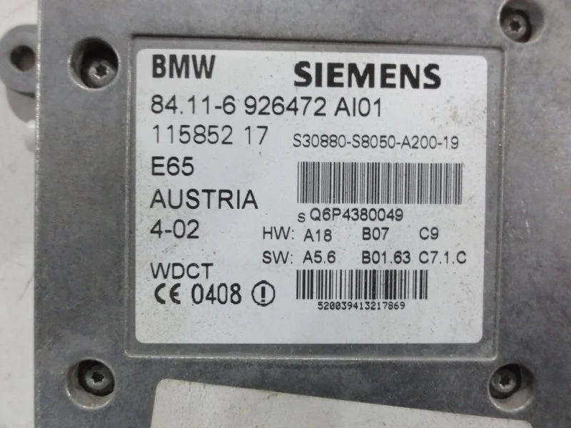 Блок управления телефоном BMW 7 E65 N62B44A 2002 - миниатюра 5