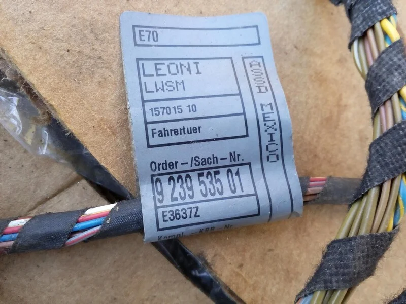 Проводка двери передняя левая BMW X5 E70 N57D30B - миниатюра 2