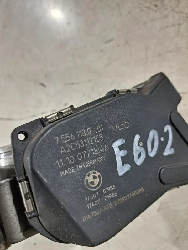 Заслонка дроссельная BMW 5 E61/E60 N52B25 2007 - миниатюра 8