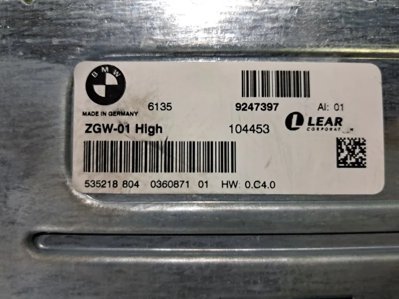 Блок управления ZGW BMW 5 F10/F11 N52B25 2010 - миниатюра 3