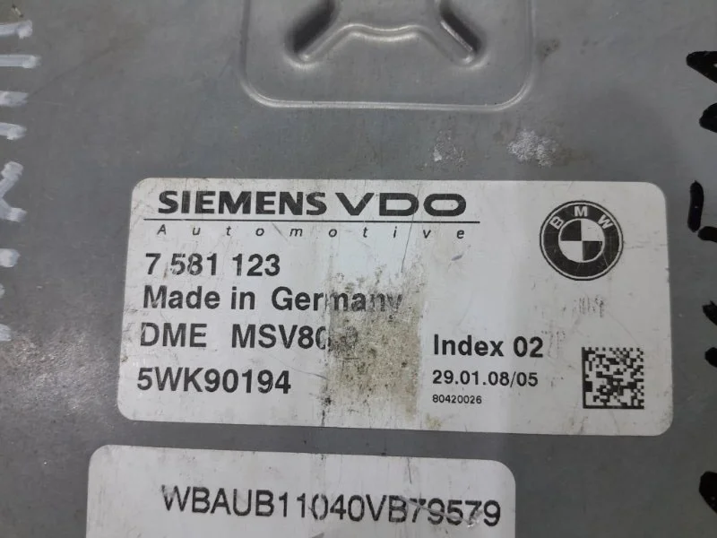 Блок управления двигателем BMW 1 E81 - миниатюра 5
