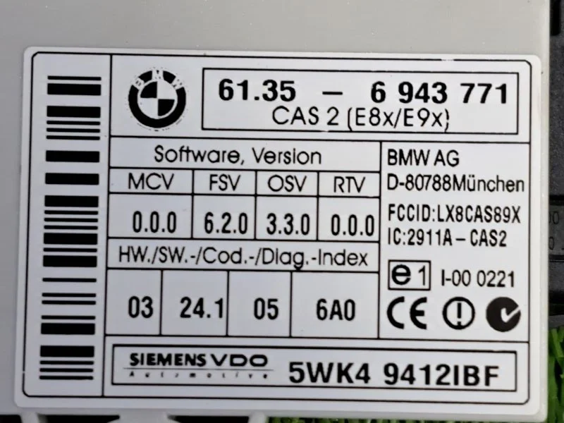 Блок электронный CAS BMW 1 E87 N45B16 2005 - миниатюра 5