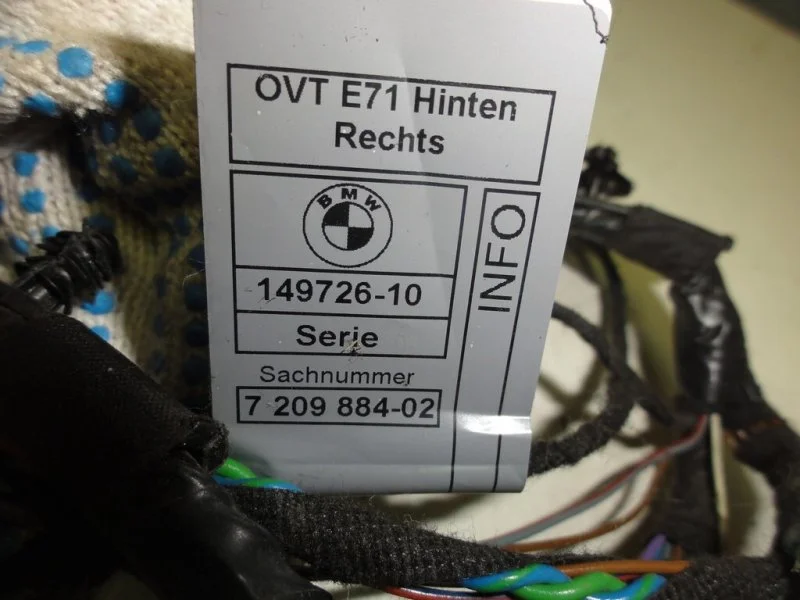 Проводка двери задняя правая BMW X6 E71 N63B44A - миниатюра 4