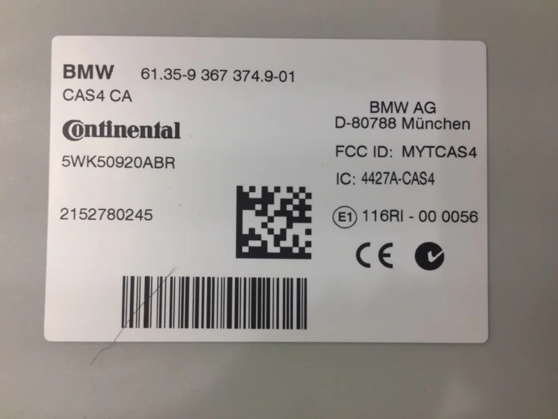 Блок электронный CAS BMW 5 F10/F11 N47D20C 2015 - миниатюра 7