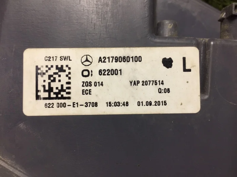 Фонарь наружный левый Mercedes-Benz S кл C217 - миниатюра 9